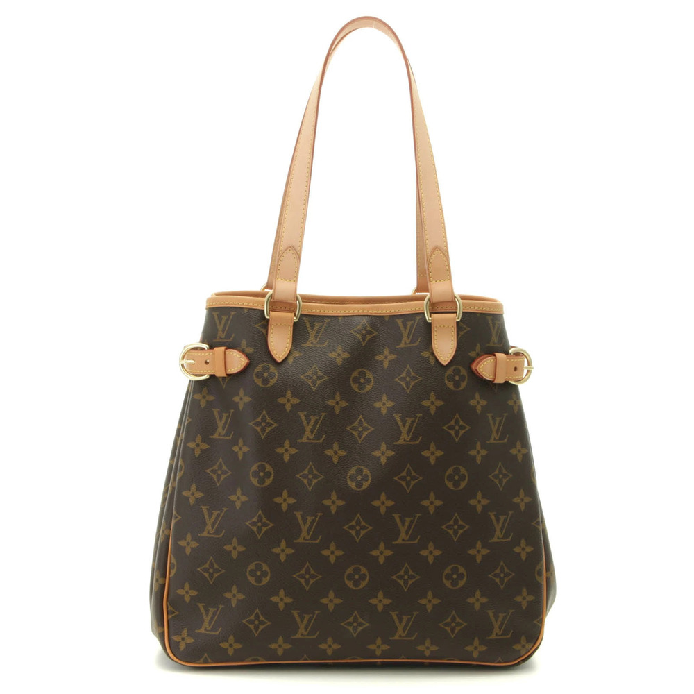 LOUIS VUITTON Batignolles Vertical Monogram Tote Bag Brown